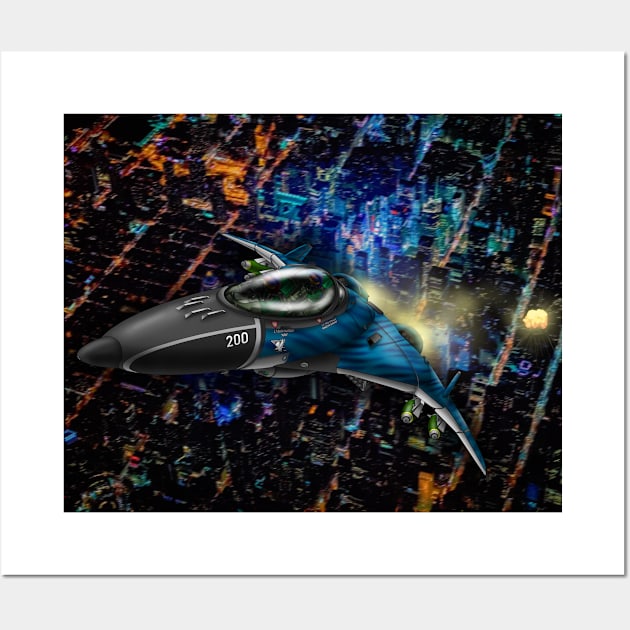 HB-77 Hummingbird Aerospace Fighter Wall Art by Oswald's Oddities